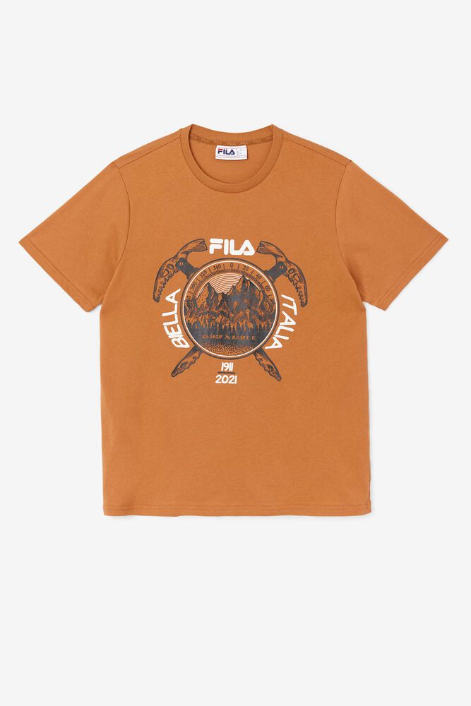 Fila Enem T-Shirt Orange - Mens - 98563EDFL